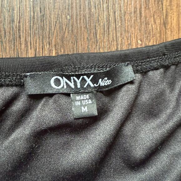 Onyx Nite Black Mesh Overlay Skirt Y2K Made in USA Women’s M - Picture 4 of 6